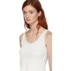 Amo Off-White Rib Crop Tank Top