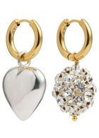 Timeless Pearly Mismatched 24kt Gold-plated Hoop Earrings - One Size