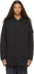 Stone Island Black Hyper Dense Mid-Length Blouson Coat