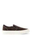 Omni - Lister Canvas-Trimmed Suede Slip-On Sneakers - Brown