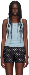 AMIRI Blue 'Amiri' Stacked Ribbed Tank Top