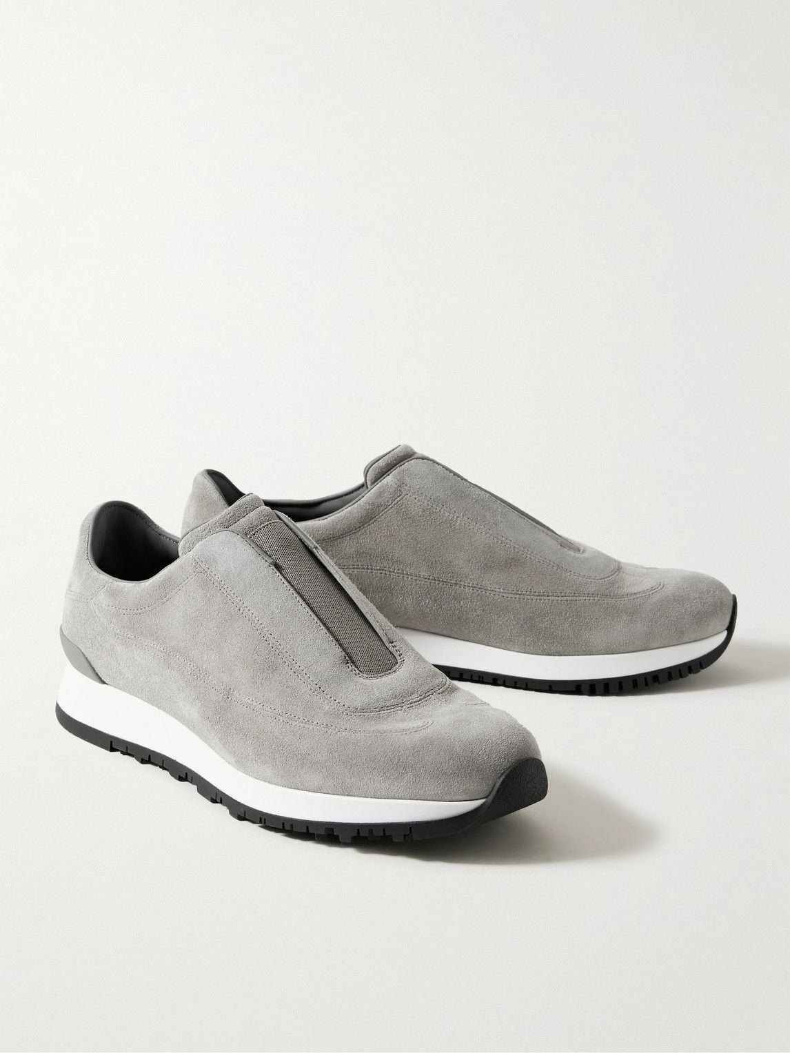 John Lobb - Lift Suede Slip-On Sneakers - Gray