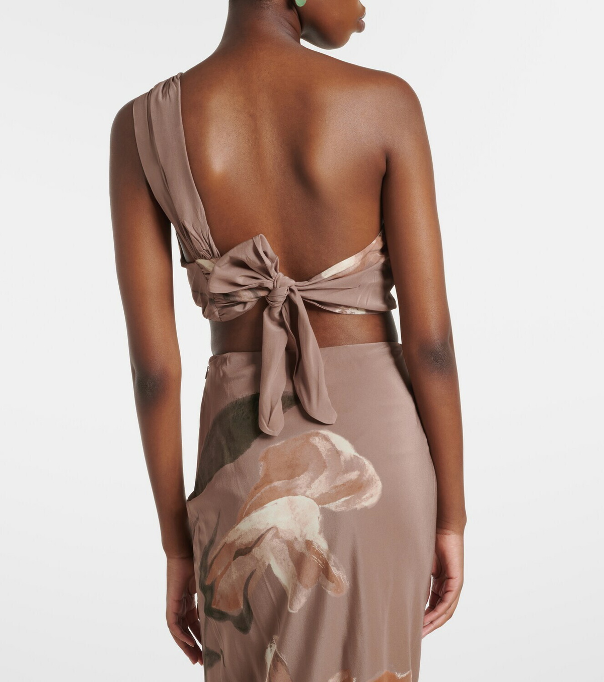 SIR Azaliea floral silk crop top
