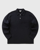 Norse Projects Fraser Relaxed Organic Loopback LS Polo Blue Men