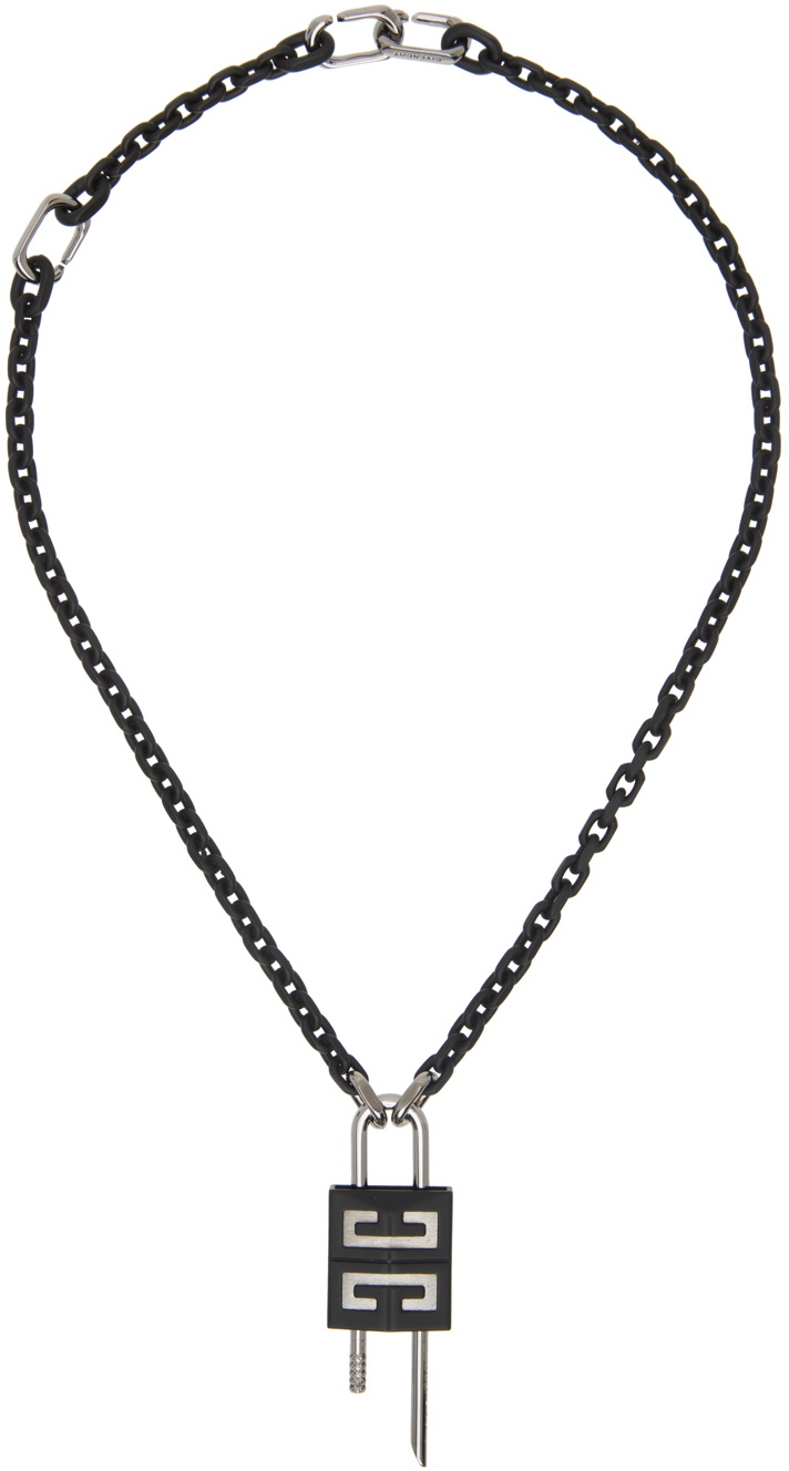 Givenchy Black Small Lock Necklace Givenchy