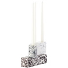 Tom Dixon Black and White Marble Swirl Candelabra