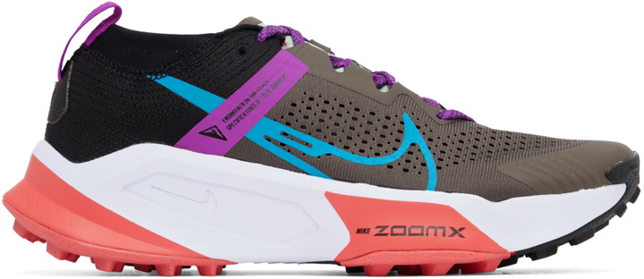Photo: Nike Gray & Purple ZoomX Zegama Sneakers