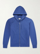 Hartford - Cotton-Jersey Zip-Up Hoodie - Blue