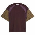 TOGA ARCHIVES Women's TOGA Cotton Taffeta T-Shirt in Dark Red