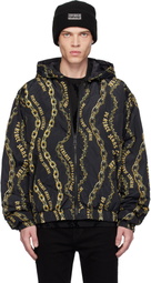 Versace Jeans Couture Black Chain Couture Reversible Puffer Jacket