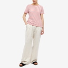 Armor-Lux Women's Mariniere T-Shirt in White/Lantana