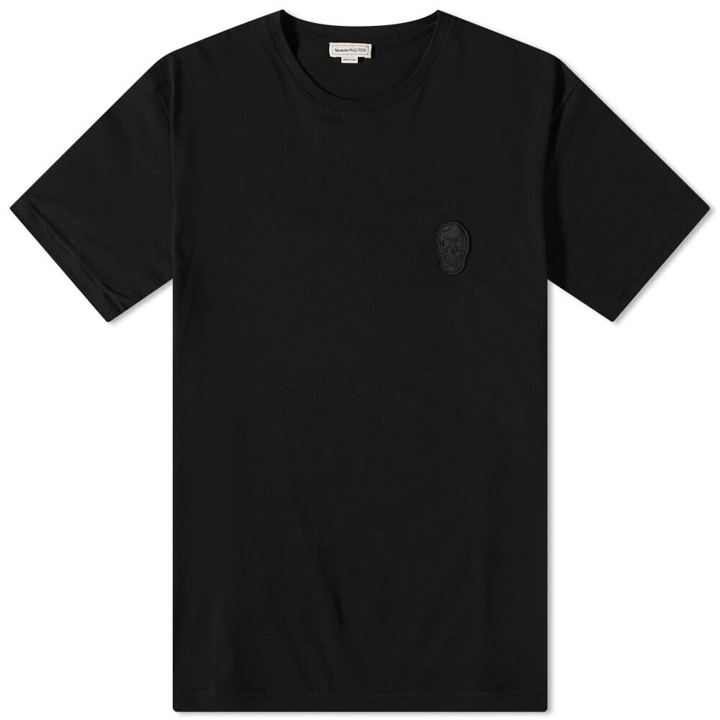 Photo: Alexander McQueen Men's Tonal Skull Motif T-Shirt in Black