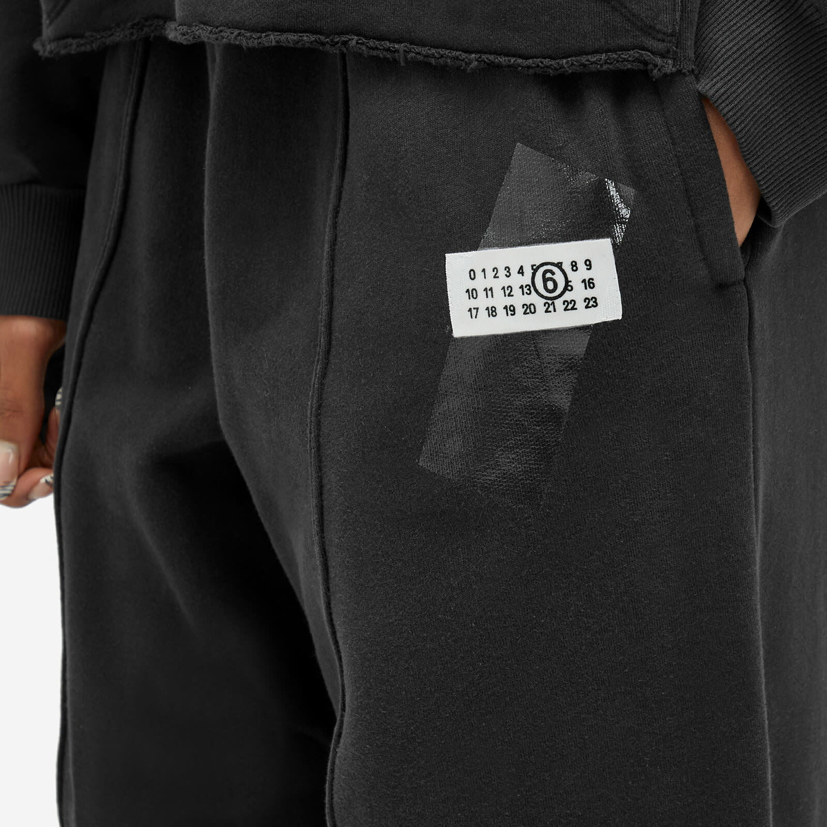 MM6 Maison Margiela Women's Oversized Sweatpants in Washed Black