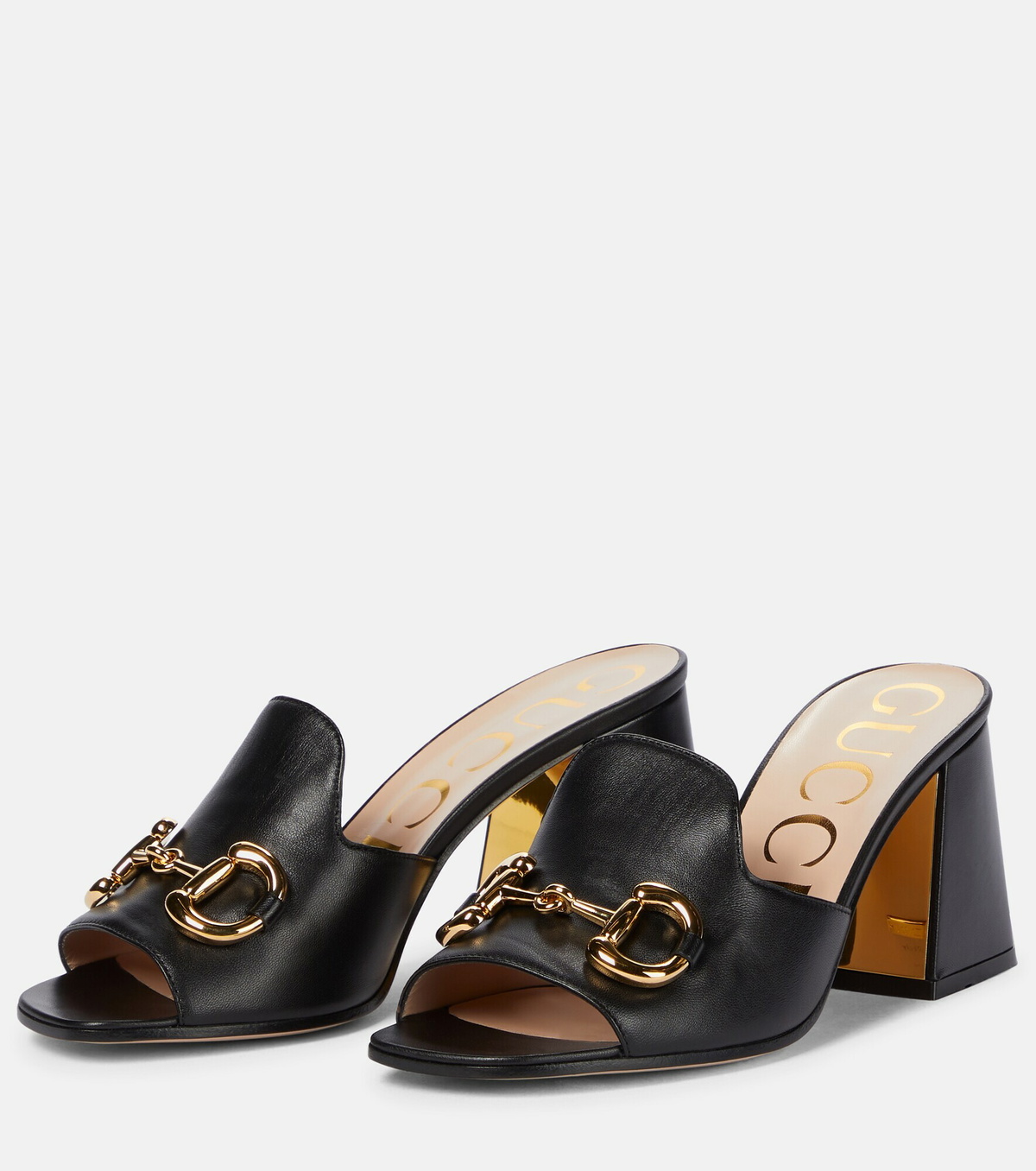 Gucci - Horsebit leather mules Gucci