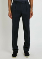 Sunspel Straight-leg Wool Trousers Navy
