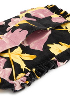 LA Double J Floral Velvet Hand Pochette Pouch - Multicoloured - One Size