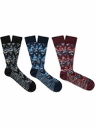 Missoni - Three-Pack Crochet-Knit Cotton-Blend Socks - Multi