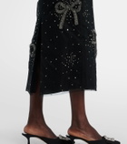 Carolina Herrera Embellished sheer midi skirt