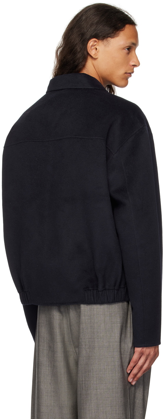 Róhe Navy Double-Faced Wool Jacket
