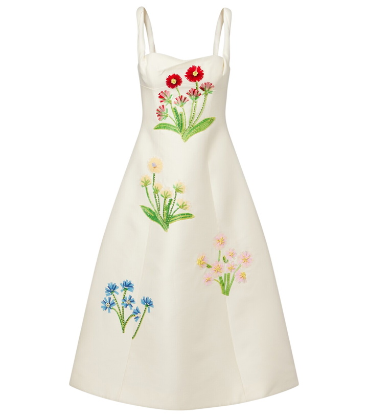 Photo: Leo Lin Beatrice embellished wool and silk midi dress
