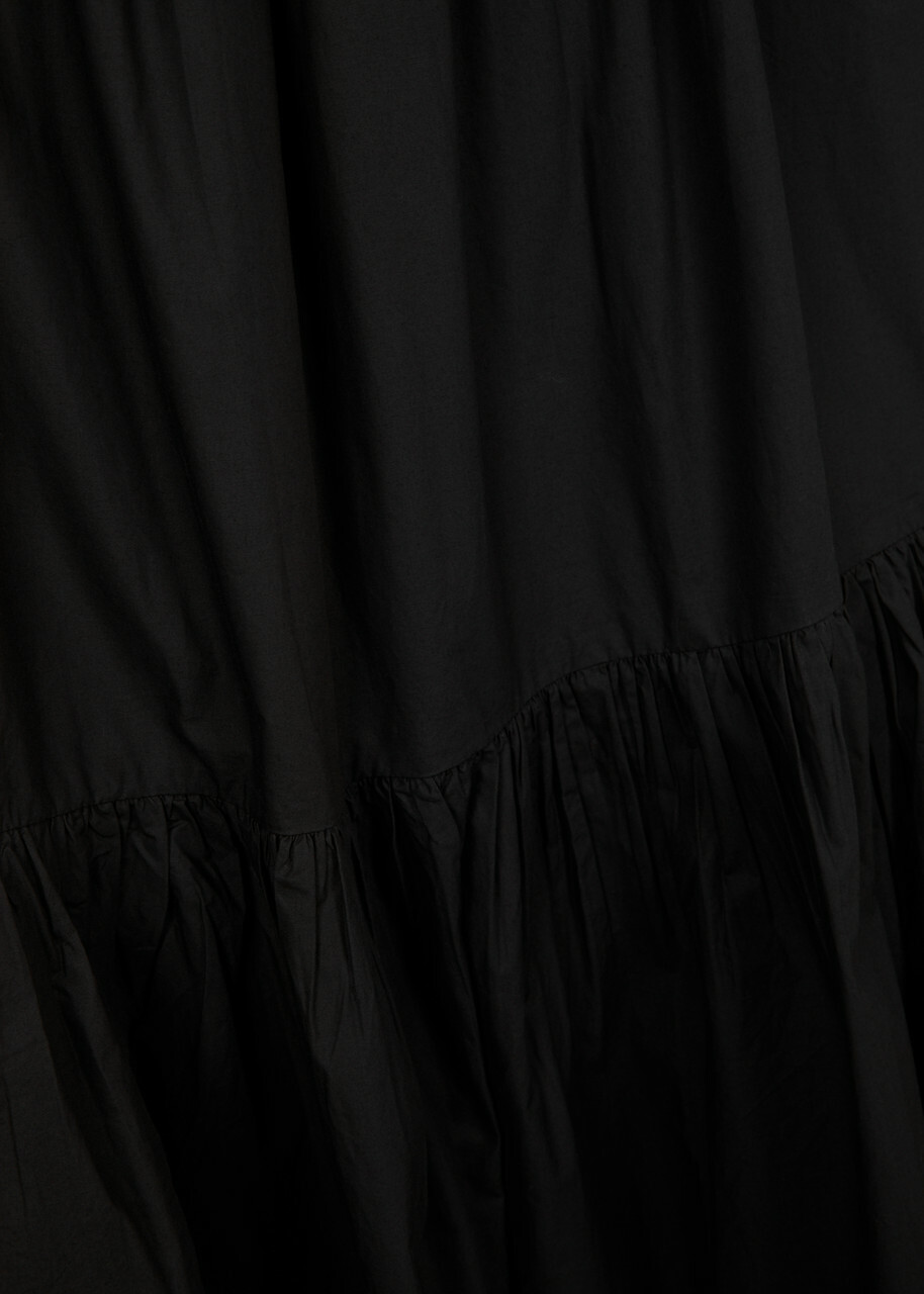 Ganni Cotton-poplin Maxi Skirt Black