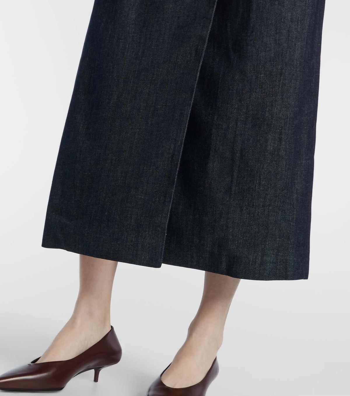 'S Max Mara Greta belted denim maxi dress