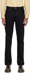 Nudie Jeans Black Steady Eddie II Tapered Jeans