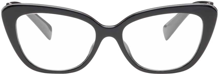Miu Miu Eyewear Black Cat-Eye Glasses Miu Miu