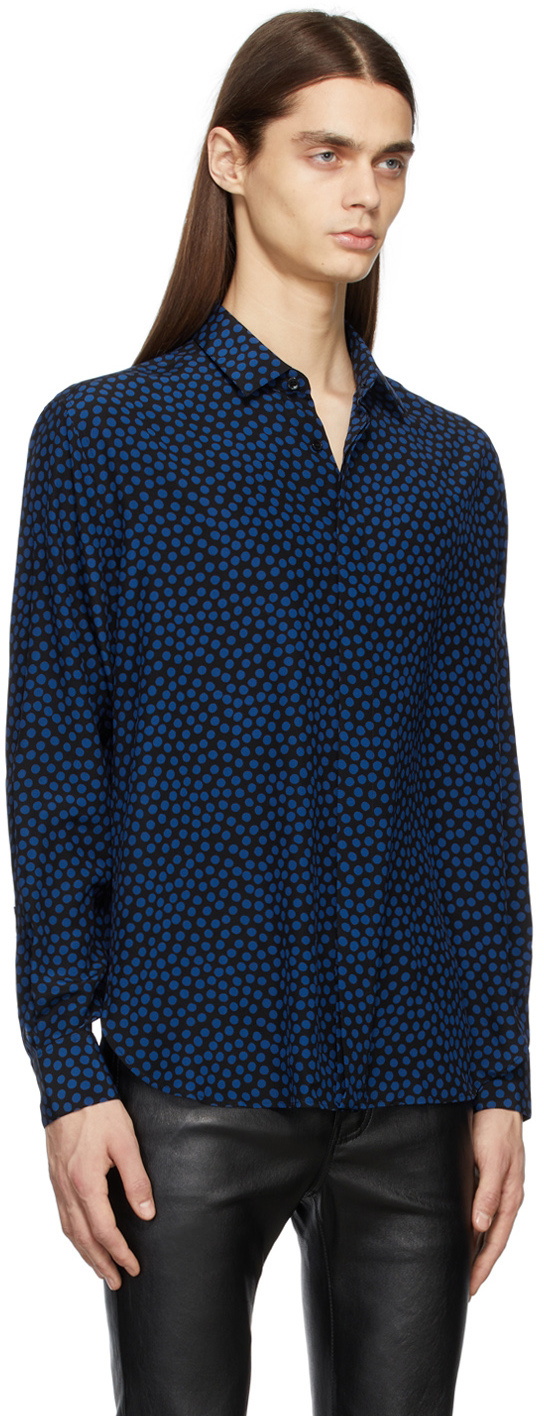 yves saint laurent dress shirt Vintage 1980s Yves Saint Laurent Blue Shirt Dress, XS Ian Drummond Vintage