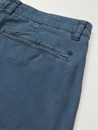 NN07 - Marco 1400 Straight-Leg Garment-Dyed Stretch-Cotton Twill Trousers - Blue