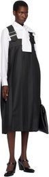 Comme des Garçons Comme des Garçons Black Polyester Gabardine Midi Dress