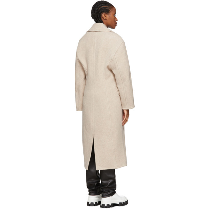 Acne Studios Beige Boiled Wool Olaila Coat Acne Studios