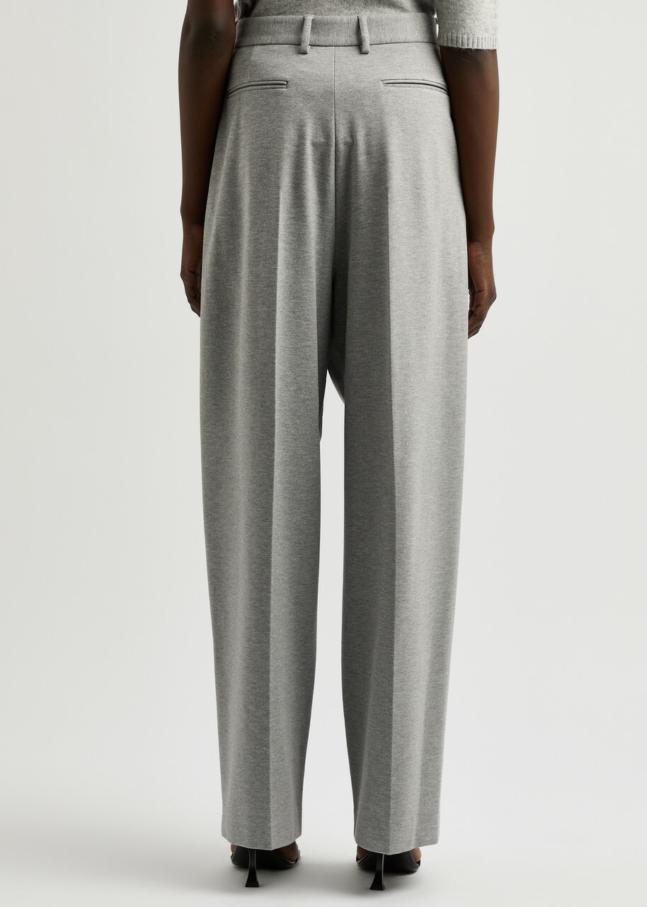 Giuseppe DI Morabito Wide-leg Jersey Trousers Grey