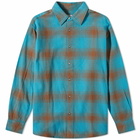 Noma t.d. Men's Ombre Plaid Shirt in Water/Brown