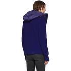 Moncler Grenoble Blue Down Maglia Cardigan Jacket