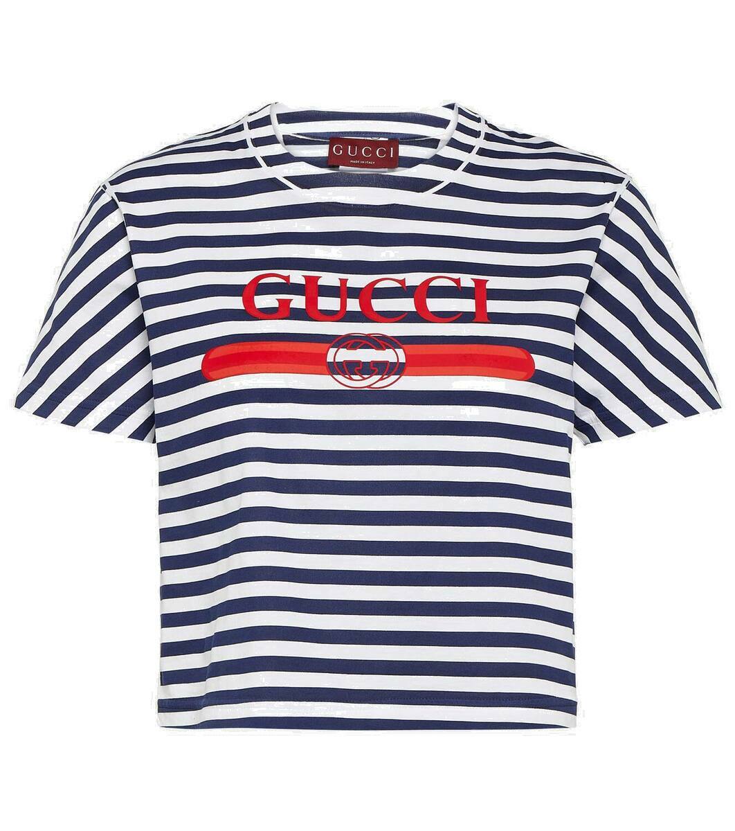 Gucci Logo striped cotton jersey T-shirt Gucci