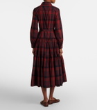 Polo Ralph Lauren Belted plaid cotton-blend shirt dress