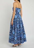 Borgo DE Nor Juo Juo Printed Cotton Maxi Dress Blue