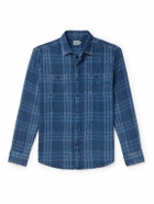 Faherty - Malibu Checked Organic Cotton-Flannel Shirt - Blue