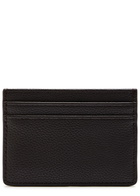 Boss Ray Logo Grained Leather Card Holder - Dark Brown - One Size