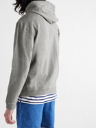 ONIA - Garment-Dyed Mélange Loopback Cotton-Jersey Hoodie - Gray