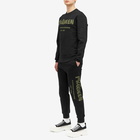 Alexander McQueen Men's Graffiti Logo Crew Sweat in Black/Khaki