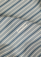 Moncler Havas Striped Hooded Cotton Jacket Blue