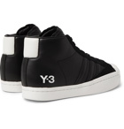 Y-3 - Yohji Pro Suede-Trimmed Leather High-Top Sneakers - Black