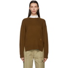 Chloe Khaki Cashmere Dropback Sweater