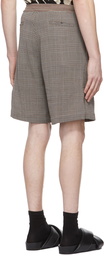 Cornerstone Brown Wool Shorts