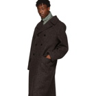 Jil Sander Brown Thompson Double-Breasted Overcoat