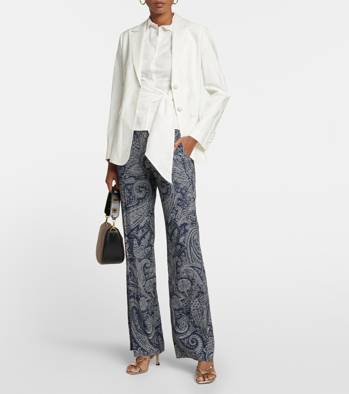 Etro - Paisley jersey wide-leg pants Etro