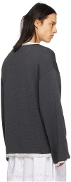Hed Mayner Gray Rib Sweater