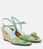 Valentino Garavani Cœur Royal leather wedge sandals